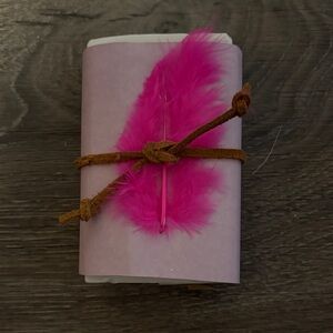 Pink Feather Wrapped soap